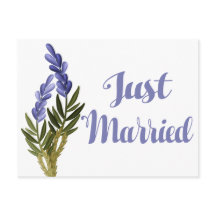 Blommig akvarell RSVP Lila Lavendel Bröllop