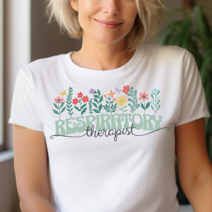 Blommig andningsterapeut t shirt