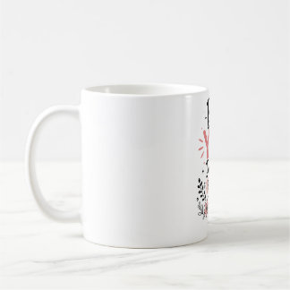Blommig anpassad kaffemugg i eget namn | Akvarell