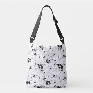 Blommig anpassad monogram  axelväska