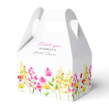 Blommig anpassad vildblomma bröllopsdusch manus