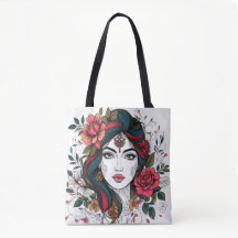 Blommig Ansikte – Boho Beauty Tote
