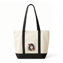 Blommig Ansikte - Elegant Boho-handväska