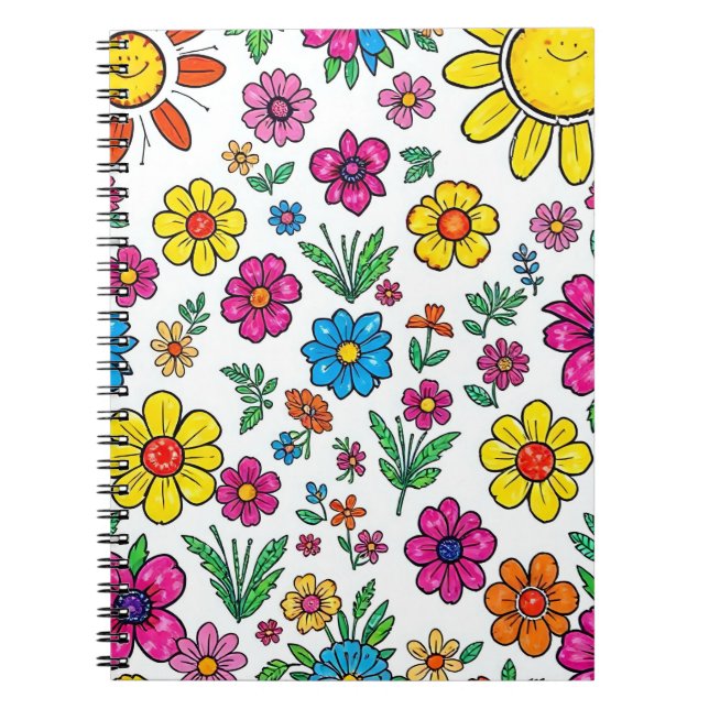 blommig anteckningsbok  (Framsidan)