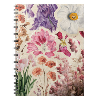 Blommig anteckningsbok