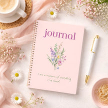 Blommig anteckningsbok för positiva affirmationer