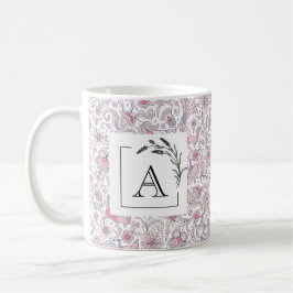 Blommig arabeskmonogram Klassisk mugg