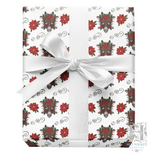 Blommig Åsna Julpresentpapper Presentpapper