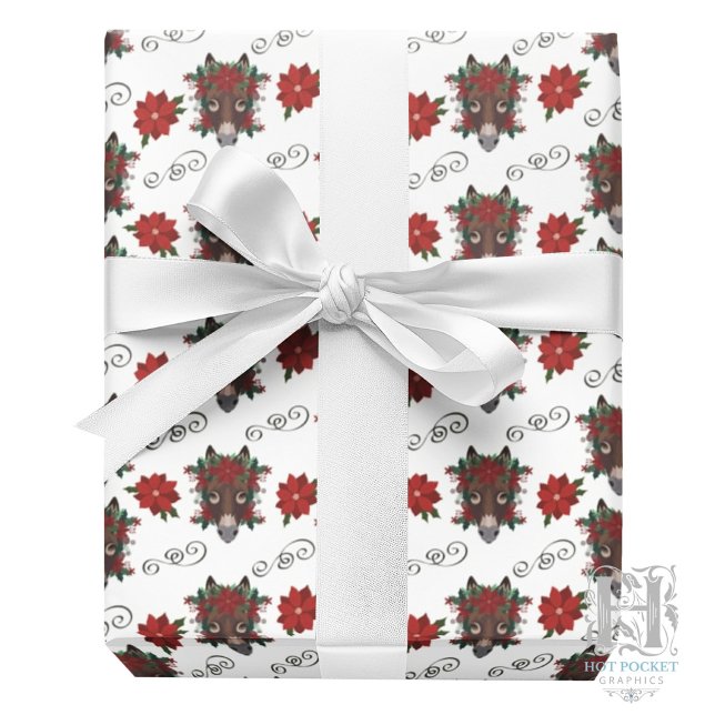Blommig Åsna Julpresentpapper Presentpapper (Skapare uppladdad)