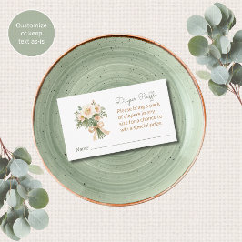 Blommig Baby Shower Blöja Lotteri Bifogad Kort