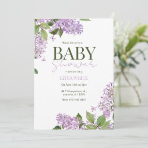 Blommig Baby Shower Boho Baby Shower Inbjudningar