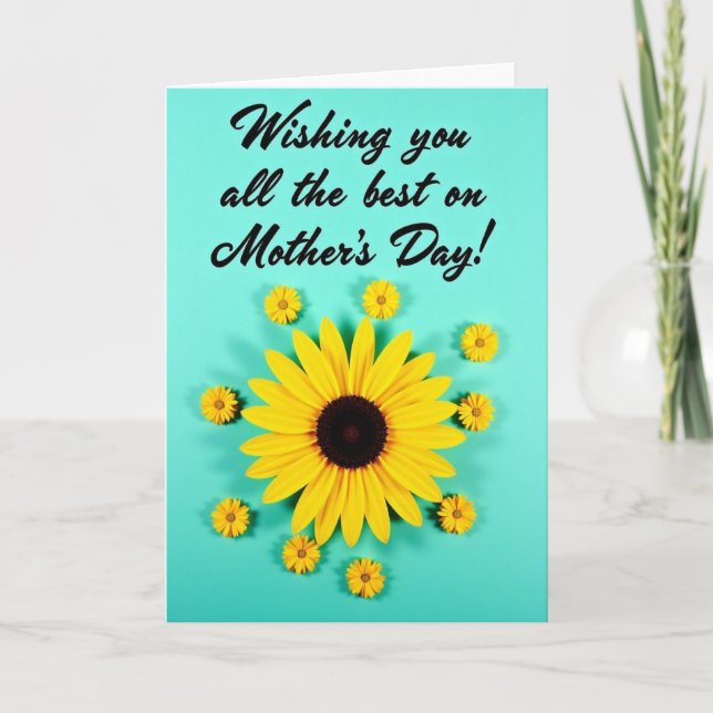 Blommig båge Mors dag-kort Kort (Framsida)