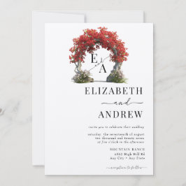 Blommig Båge | Träd Bröllop Inbjudningar