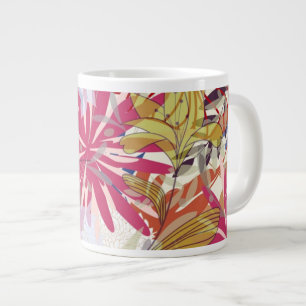Blommig bakgrund 6 jumbo mugg