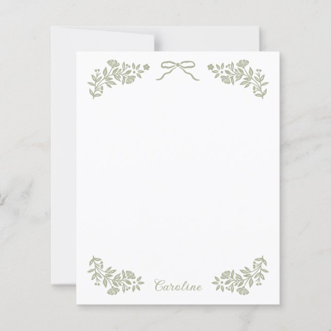 Blommig band stående papper (Framsida)
