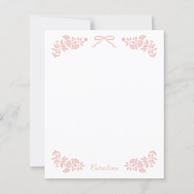 Blommig band stående papper (Framsida)