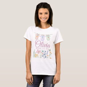 Blommig Barnkalas för blivande Mamma T Shirt
