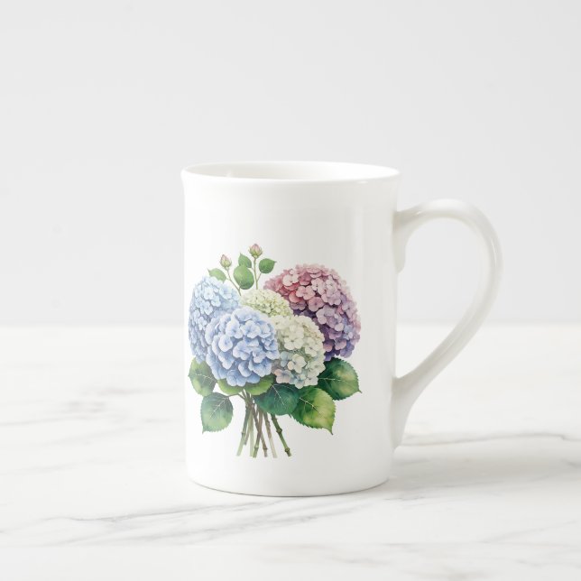 Blommig  benporslin mugg (Höger)