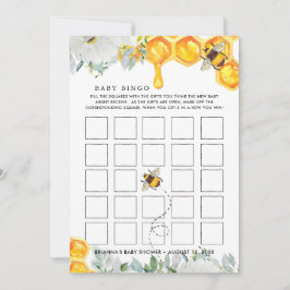 Blommig bikaka | Bebis Baby Shower Bingo Kort