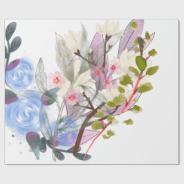 Blommig bladkonst – Eleganta blommor och botanik Presentpapper