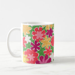 Blommig blandning kaffemugg