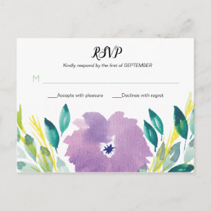 Blommig Blommande RSVP Brevkort Vykort