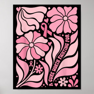 Blommig Boho Bröstcanceröverlevare Ett botemedel v Poster