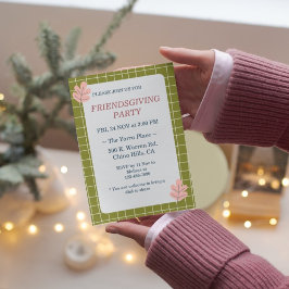 Blommig Boho Thanksgiving Friendsgiving-fest Inbjudningar