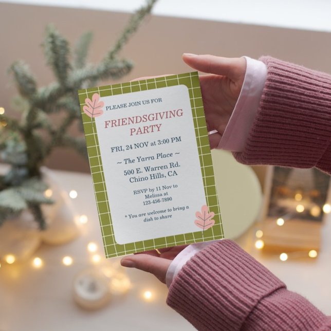 Blommig Boho Thanksgiving Friendsgiving-fest Inbjudningar (Skapare uppladdad)