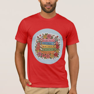 Blommig Bokmask T-Shirt | Söt Läsning & Rosdrube