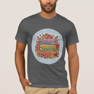 Blommig Bokmask T-Shirt | Söt Läsning & Rosdrube