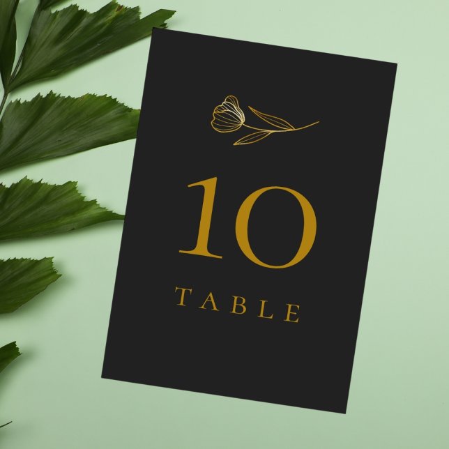 Blommig Botanisk Boho Minimalistisk Bröllop Bordsnummer (Skapare uppladdad)