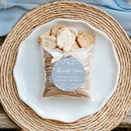 Blommig botanisk bröllopsdusch runt klistermärke