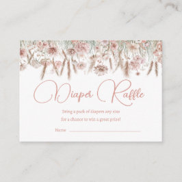 Blommig Botanisk Pampasgräs Spelkort Tilläggskort