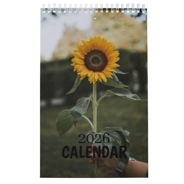 Blommig Botanisk Trädgård Illustrationer Kalender (Omslag)