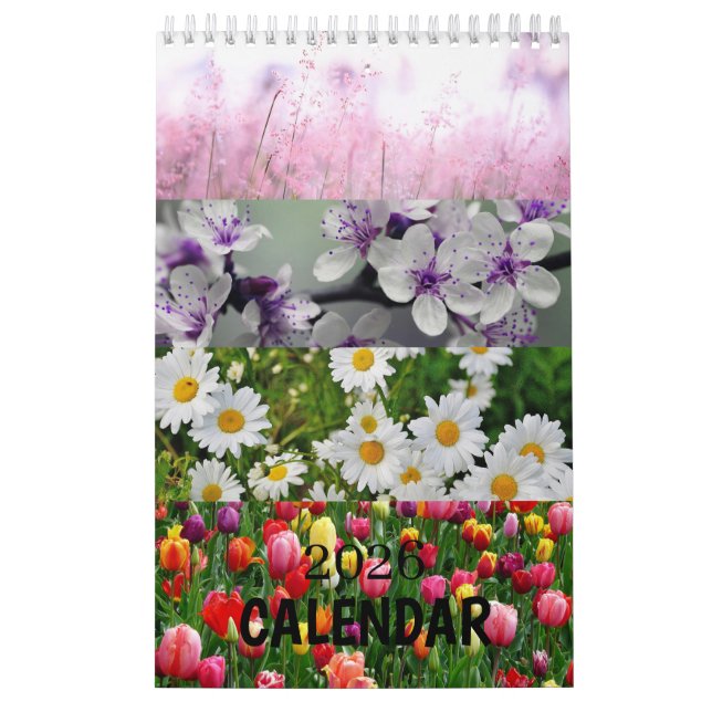 Blommig Botanisk Trädgård Illustrationer Kalender (Omslag)