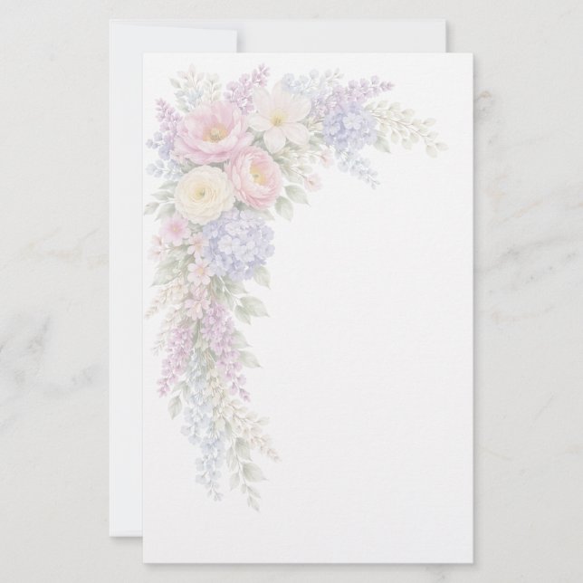 Blommig brevpapperspapper brevpapper (Framsida)