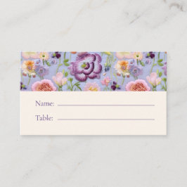 Blommig Broderi Maximalistisk Bröllopsnamn Placeringskort