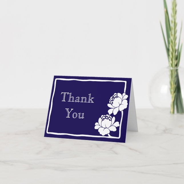 Blommig Bröllop Tack Kort (Framsida)