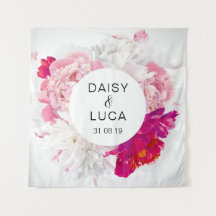 Blommig bröllopsbakdropsväv Fotostudio