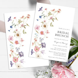 Blommig bröllopsbrunch-inbjudan inbjudningar