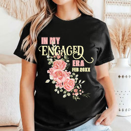 Blommig bröllopsdusch för förlovade t shirt