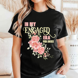 Blommig bröllopsdusch för förlovade t shirt