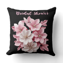 Blommig bröllopsdusch-kastkudde – Elegant bröllop