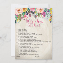 Blommig Bröllopsdusch Vad finns i din mobiltelefon