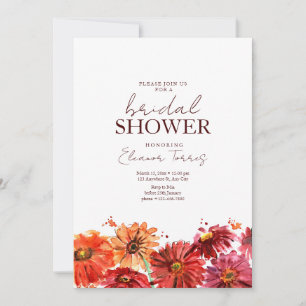 Blommig bröllopsdusch Vilda blommor Boho bröllopsd Inbjudningar