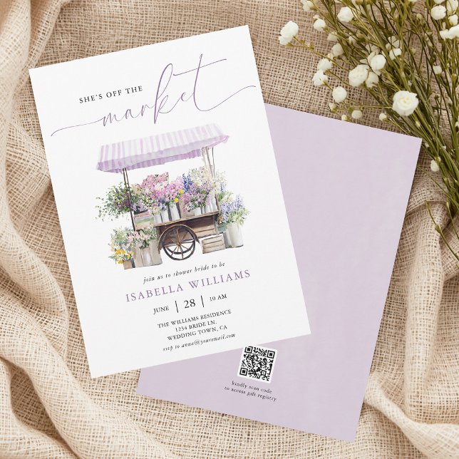 Blommig Bröllopsfest Efter Bröllopet Slutar På För Inbjudningar (The front and back of the invitation are shown at a 5x7 inch. Choose size, paper, + corner style.)