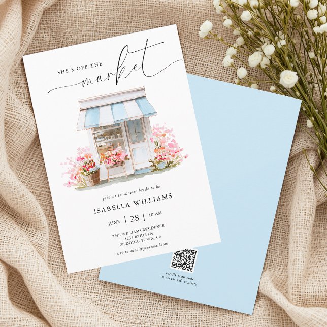 Blommig Bröllopsfest För Den Som Inte Gifter Sig Inbjudningar (The front and back of the invitation are shown at a 5x7 inch. Choose size, paper, + corner style.)