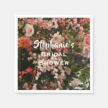 Blommig Bröllopsfest Namn Rosa Vita Blommor Papper