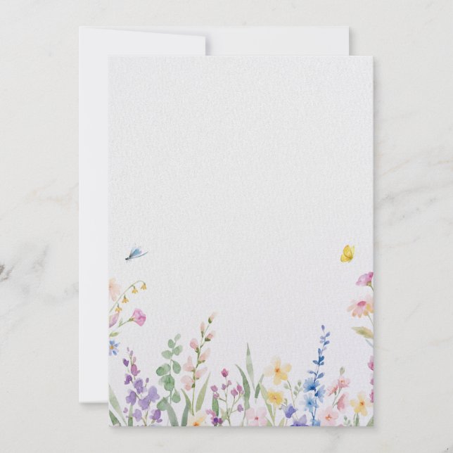 Blommig bröllopsinbjudan inbjudningar (Framsida)